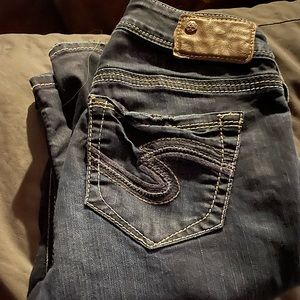 Silver Dark Denim Jeans